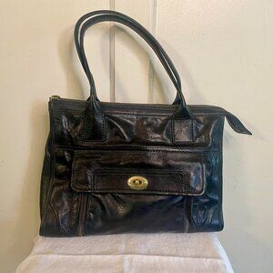 Fossil Black Leather Handbag